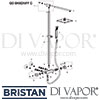 Bristan Quadrato Exposed Fixed Head Bar Shower Diverter Kit
